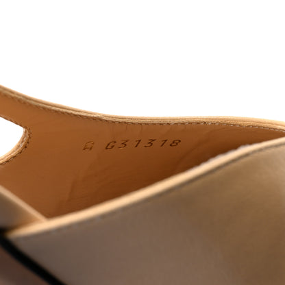 Chanel Goatskin Grosgrain Cap Toe CC Slingback Pumps 36.5 Beige Black 9 of 9