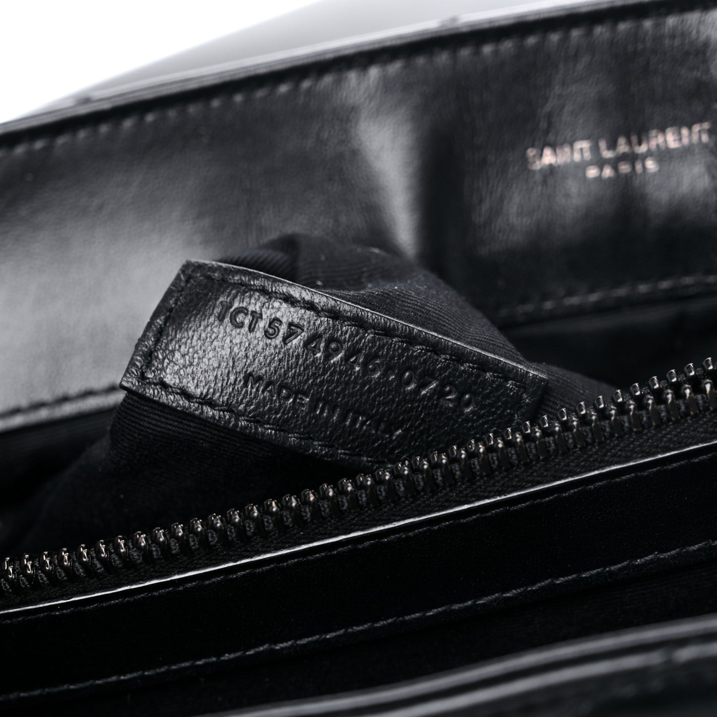 Calfskin Y Quilted Monogram MonochromeMedium Loulou Chain Satchel Black