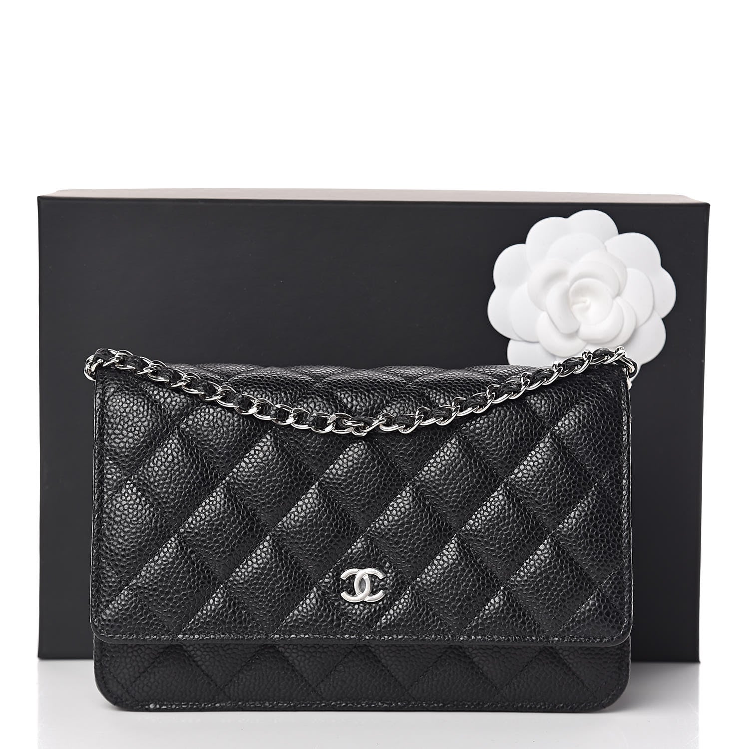 Chanel Caviar Quilted Wallet On Chain WOC Black 12 of 12