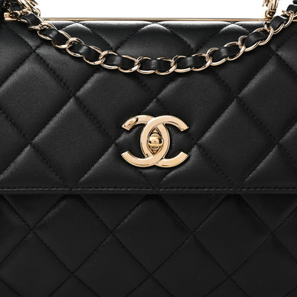 Chanel Lambskin Quilted Small Trendy CC Dual Handle Flap Bag Black 9 of 13
