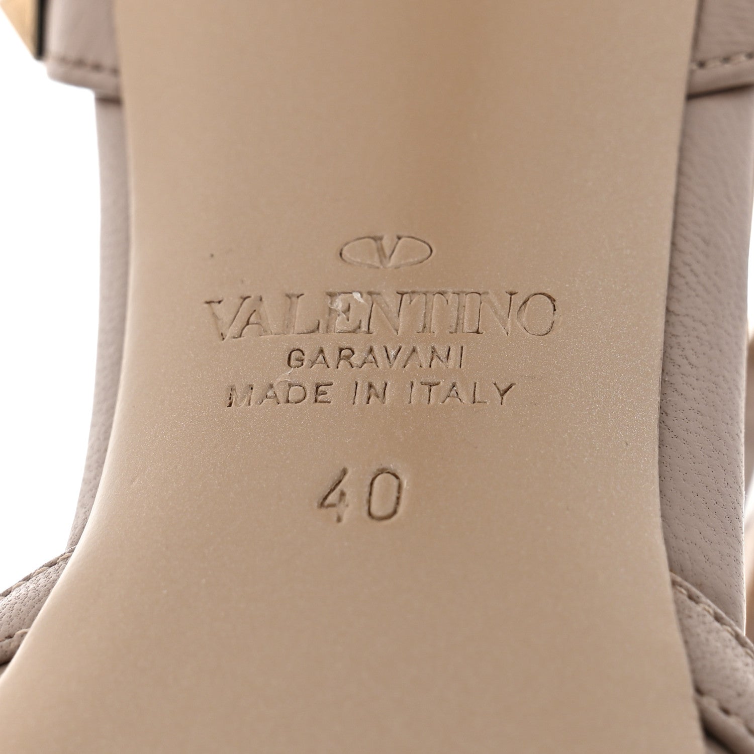 Valentino Garavani Patent Calfskin Rockstud Ankle Strap 65mm Pumps 40 Poudre 9 of 9