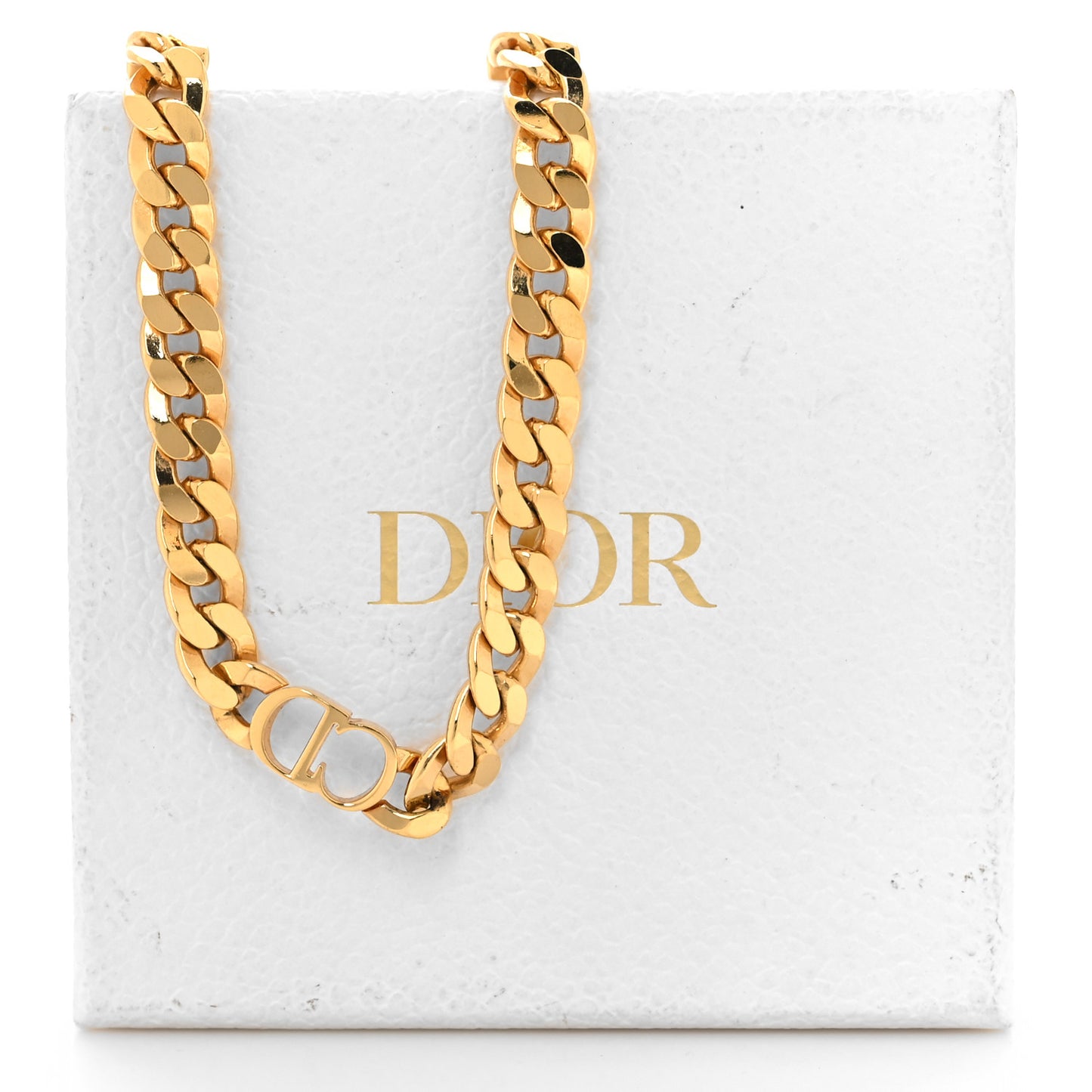Metal CD Choker Necklace Gold