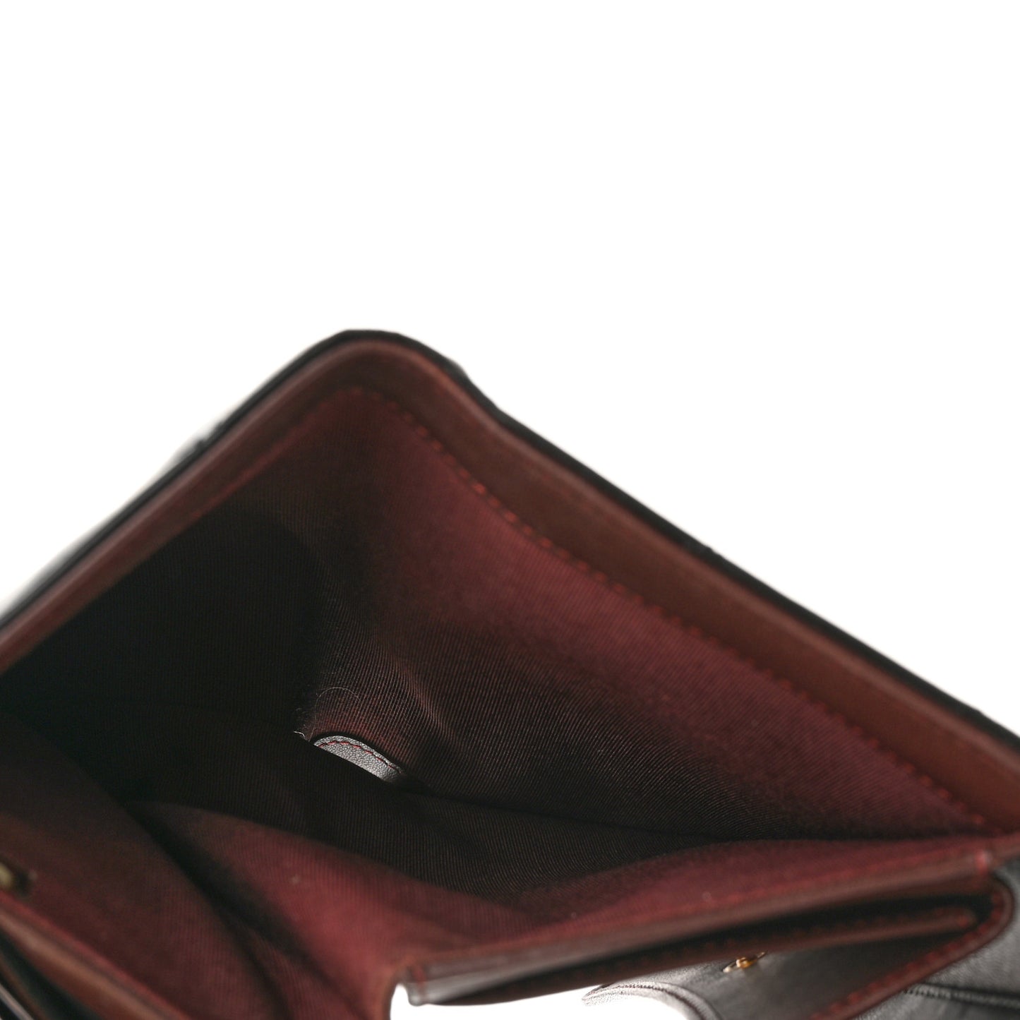 Lambskin Quilted Large Flap Wallet Black