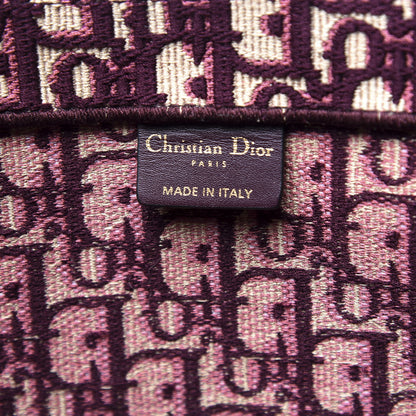 Christian Dior Oblique Large Book Tote Burgundy Multicolor 5 of 13