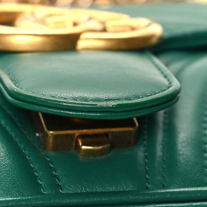 Gucci Calfskin Matelasse Small GG Marmont Shoulder Bag Emerald Green 16 of 16