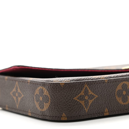 Louis Vuitton Monogram Pochette Felicie Chain Wallet Fuchsia 9 of 10