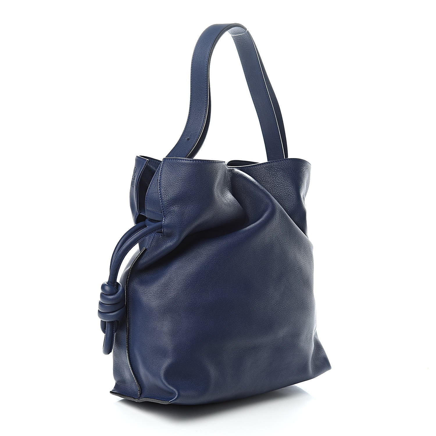 Loewe Calfskin Flamenco Knot Bag Navy 3 of 9