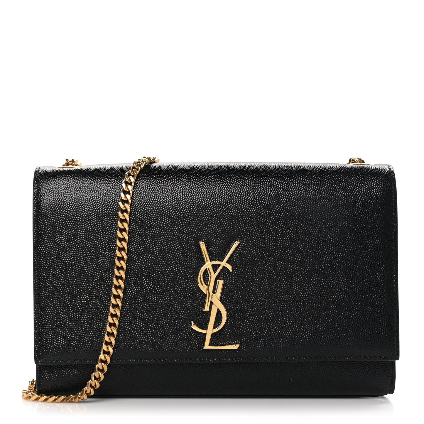 Grain De Poudre Medium Classic Monogram Kate Satchel Black