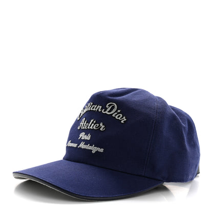 Christian Dior Cotton Embroided Baseball Cap M Blue 1 of 10