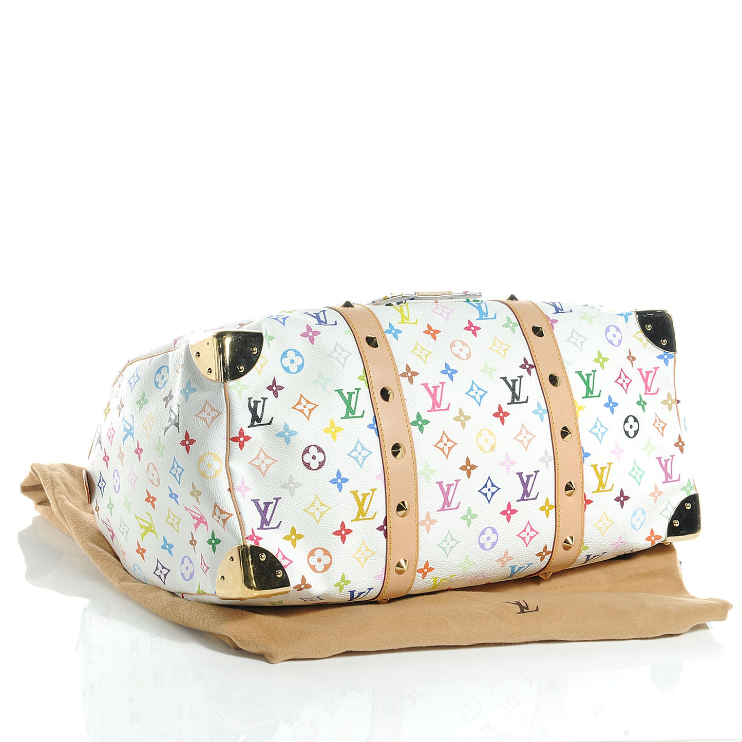 Monogram Multicolor Keepall 45 White