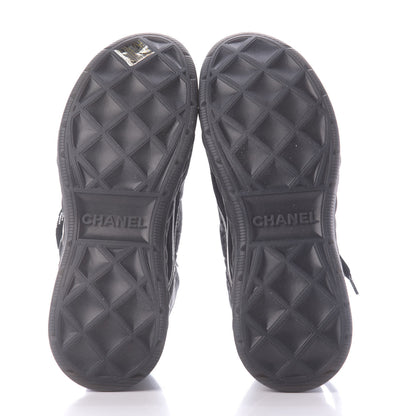 Chanel Fabric Suede Womens CC Sneakers 37.5 Black 7 of 10