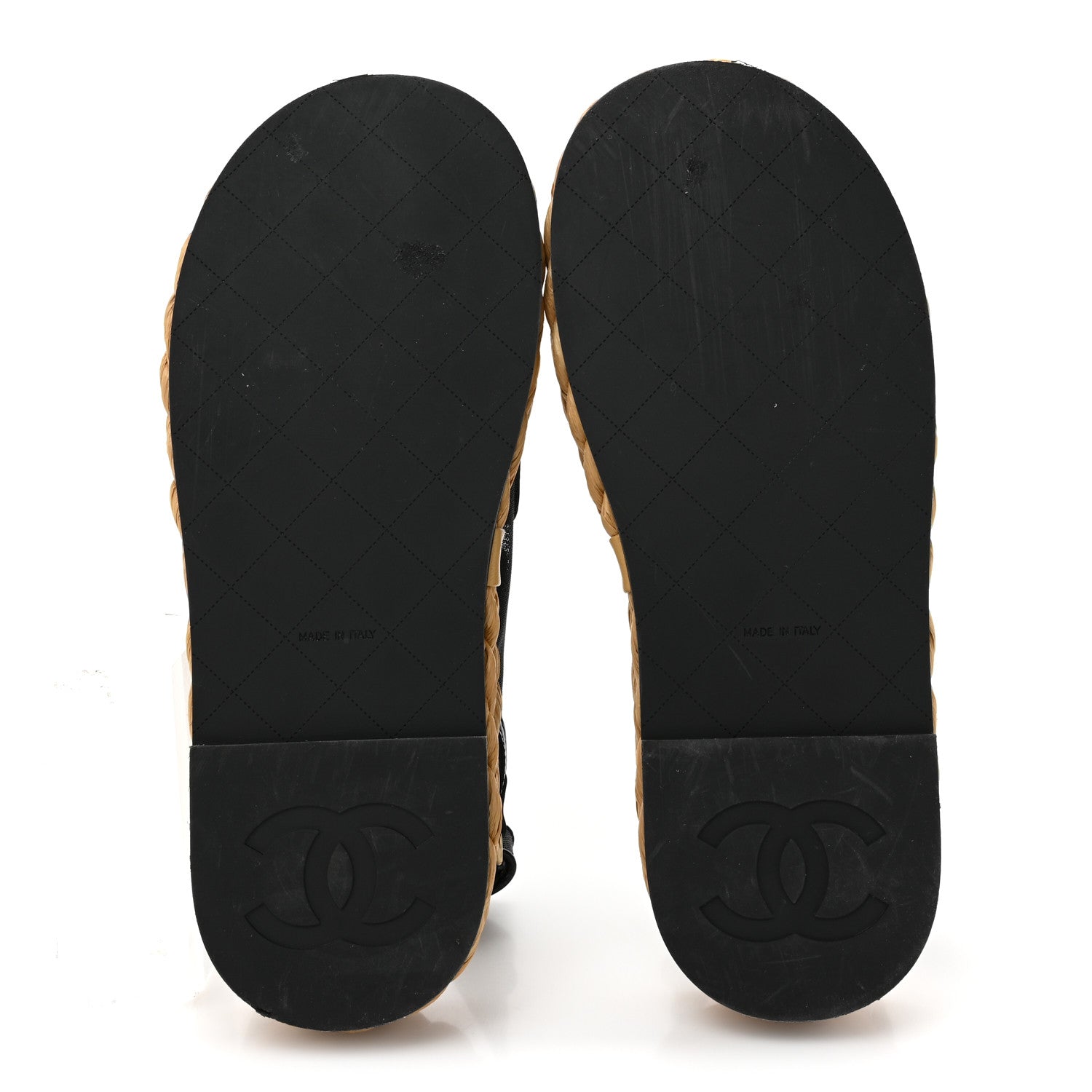 Chanel Mesh Patent Calfskin Velcro Dad Sandals 37.5 Black 5 of 10