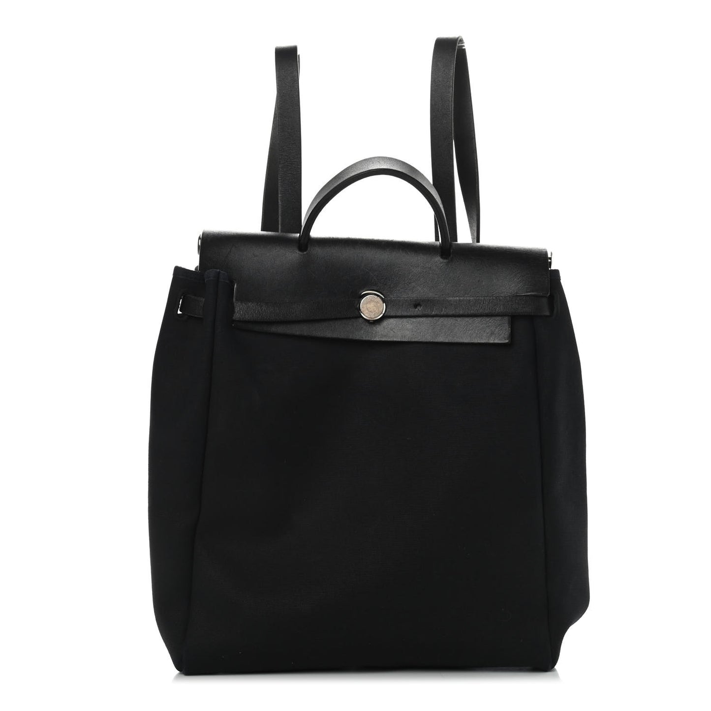 Toile Vache Calfskin Herbag 30 PM Backpack Black