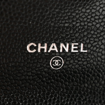 Chanel Caviar Quilted Flap Card Holder On Chain Black 6 of 11