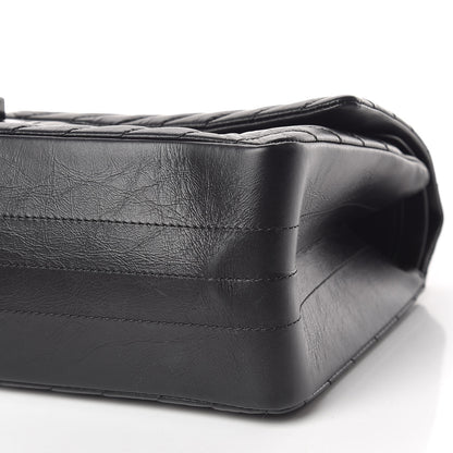Chanel Aged Calfskin Chevron Quilted 2.55 Reissue 226 So Black 7 of 11