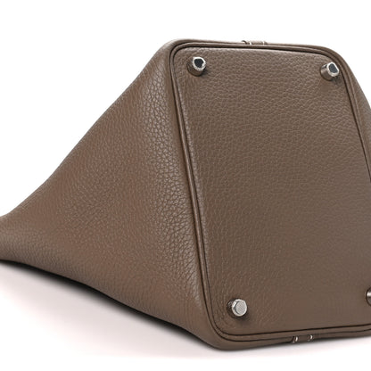 Hermes Taurillon Clemence Picotin Lock 18 PM Etoupe 9 of 11