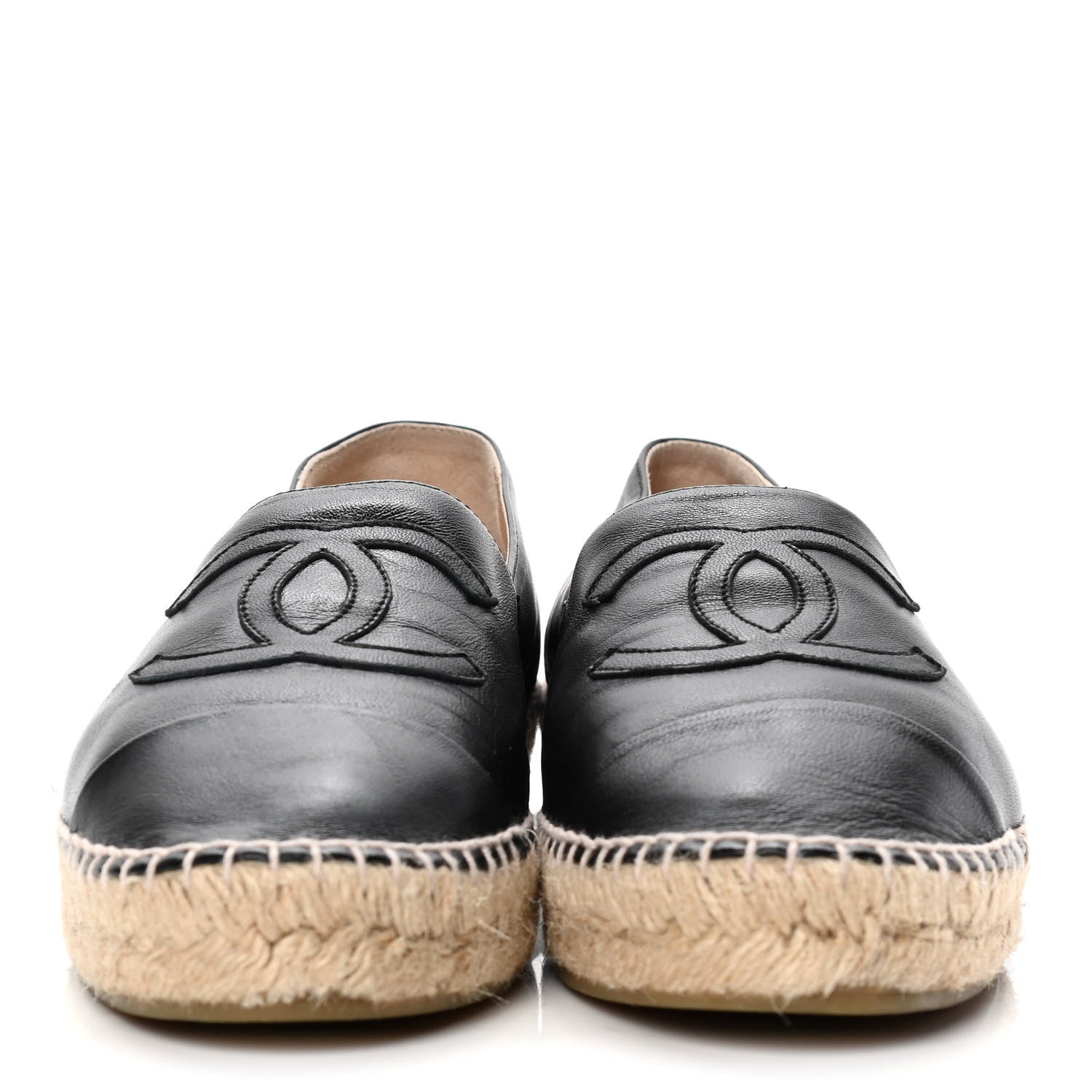 Chanel Lambskin CC Espadrilles 40 Black 2 of 10