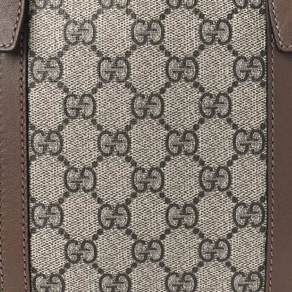 Gucci GG Supreme Monogram Margaux Calfskin Small Nice Top Handle Dome Bag Beige Ebony Acero 9 of 10
