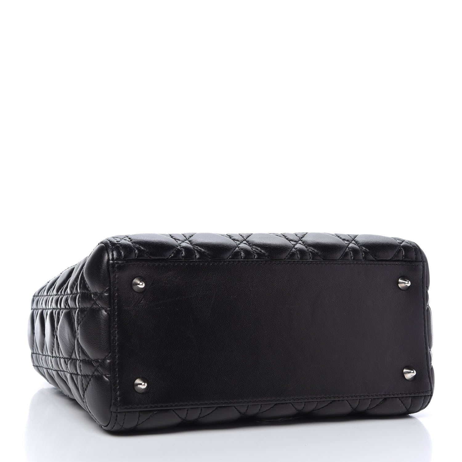 Christian Dior Lambskin Cannage Medium Lady Dior Black 4 of 10