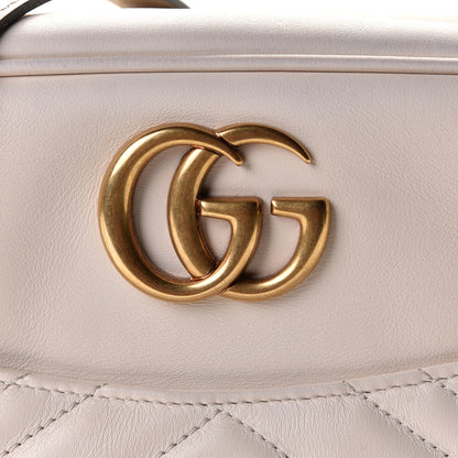Gucci Calfskin Matelasse Medium GG Marmont Chain Shoulder Bag Mystic White 7 of 12