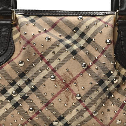 Burberry Haymarket Check Studded Hannington Satchel Bag 8 of 11
