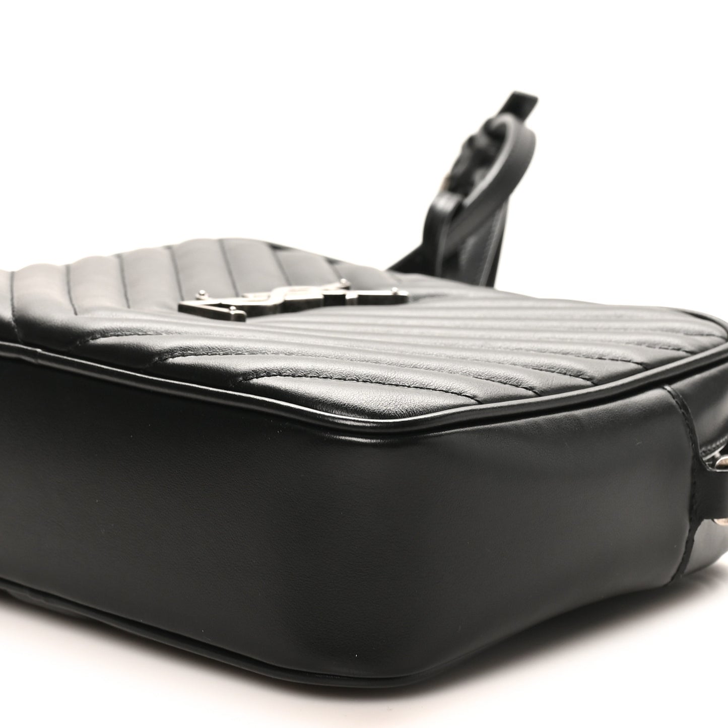 Calfskin Matelasse Monogram Lou Camera Bag Black