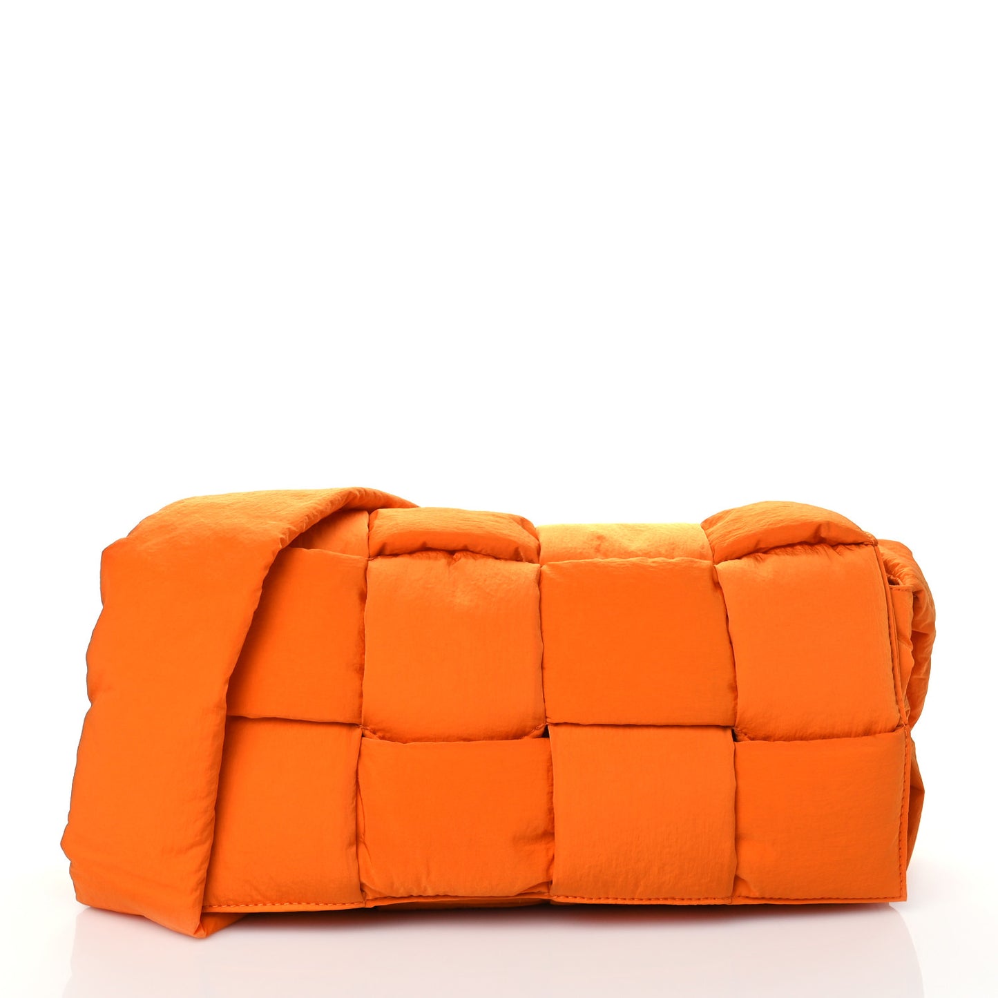 Nylon Intrecciato Padded Tech Cassette Bag Orange