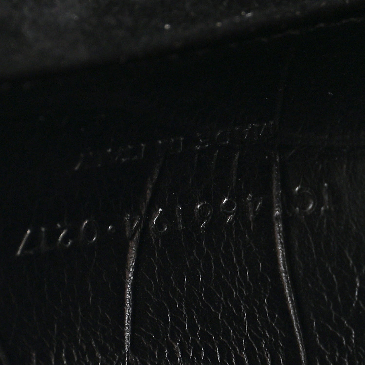 Saint Laurent Calfskin Crocodile Embossed Shopping Tote Black 9 of 14