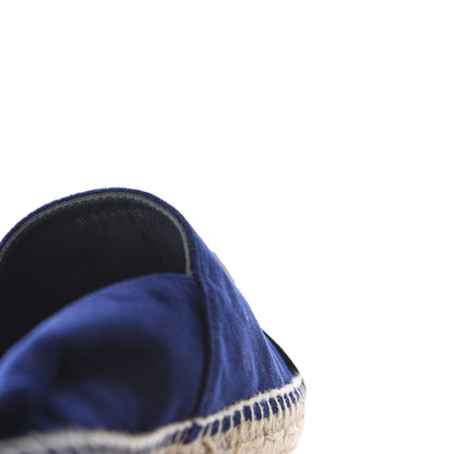 Chanel Velvet Logo Espadrilles 39 Navy Black 9 of 10