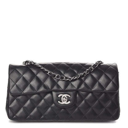 Chanel Lambskin Quilted East West Flap Black 1 of 10