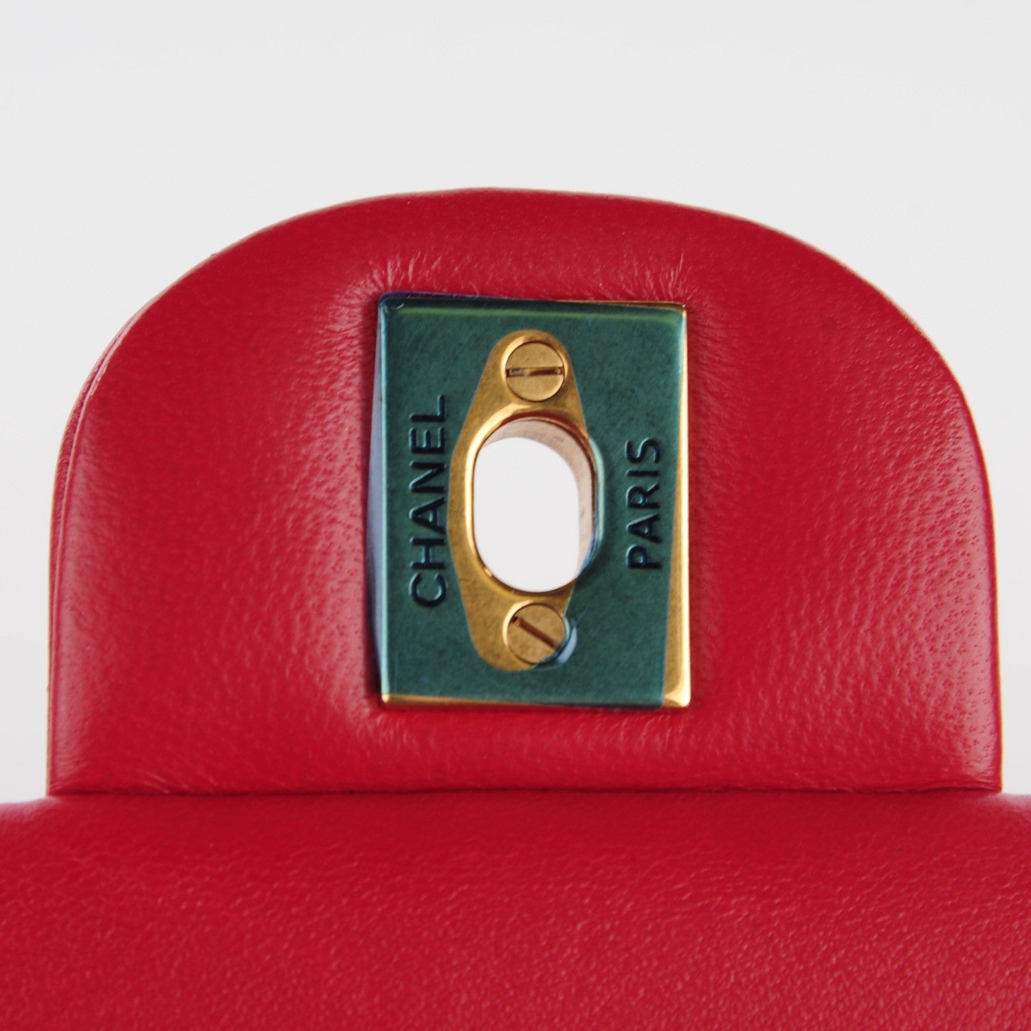 Chanel Lambskin Chevron Medium Double Flap Dark Red 6 of 9