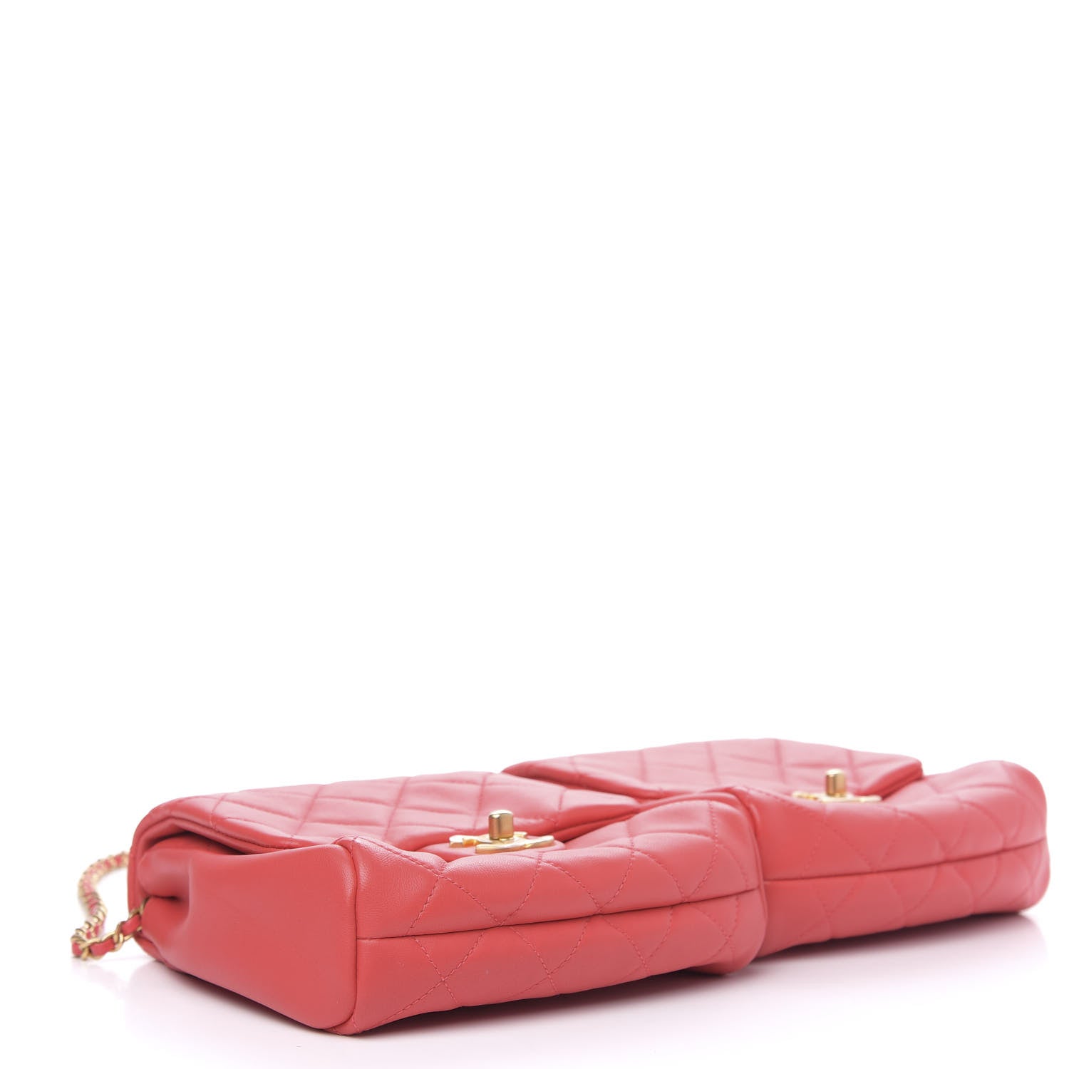 Chanel Lambskin Quilted Side-Packs Red 7 of 16