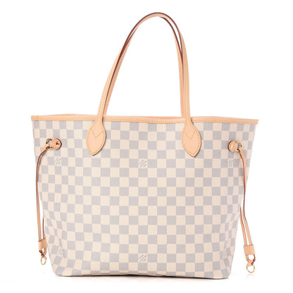 Louis Vuitton Damier Azur Neo Neverfull MM Rose Ballerine 1 of 8