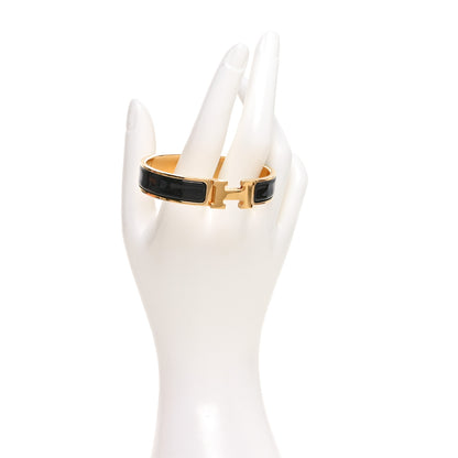 Hermes Enamel Narrow Clic Clac H Bracelet PM Black 2 of 4