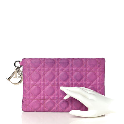 Christian Dior Coated Canvas Cannage Panarea Pouch Purple 2 of 16