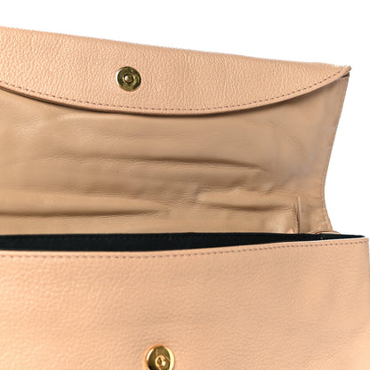 Balenciaga Chevre Gold Metallic Edge Hardware Envelope Clutch Tomette 9 of 10