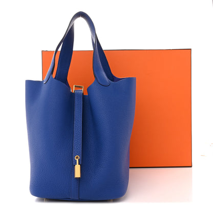 Hermes Taurillon Maurice Picotin Lock 22 MM Bleu Royal 10 of 10