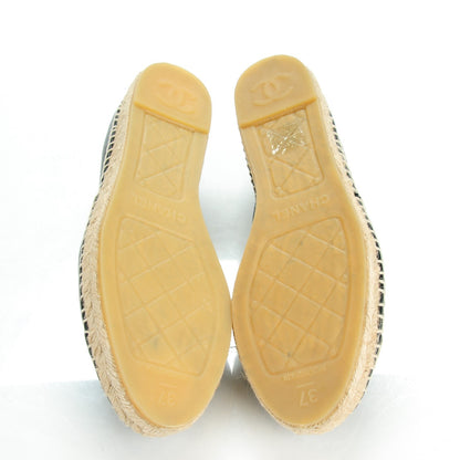 Chanel Lambskin CC Espadrilles 37 Black 6 of 10