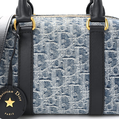 Christian Dior Denim Oblique Groove 20 Bag Blue 13 of 19