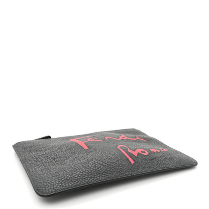 Fendi Cuoio Romano Logo Clutch Black 4 of 9