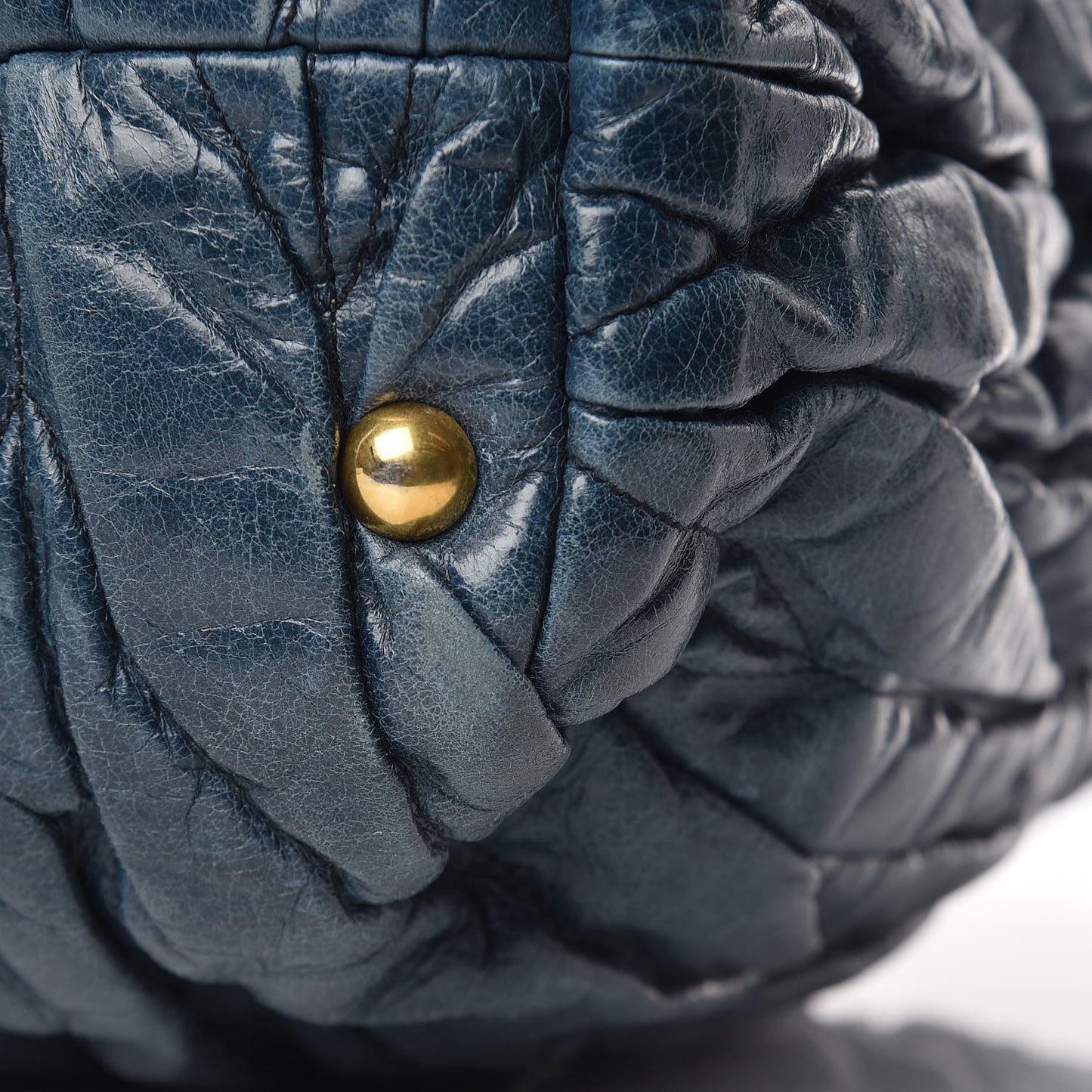 Nappa Matelasse Shopping Tote Denim