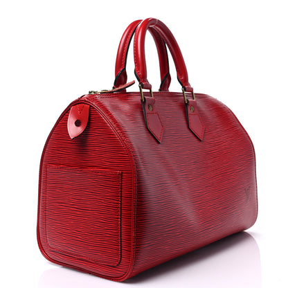 Louis Vuitton Epi Speedy 25 Castillan Red 3 of 8