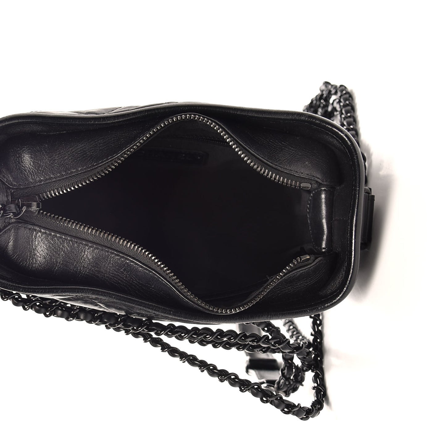 Aged Calfskin Quilted Small Gabrielle Hobo So Black
