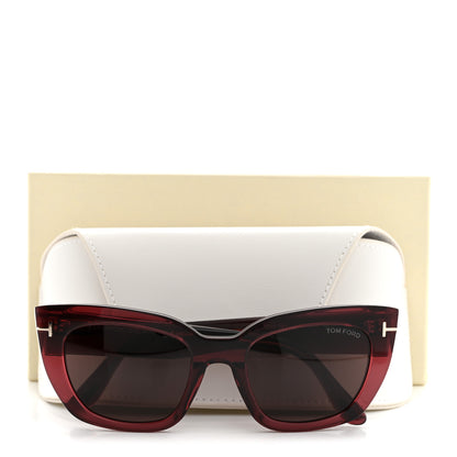 Tom Ford Acetate Athena Sunglasses TF1190 Burgundy 8 of 8