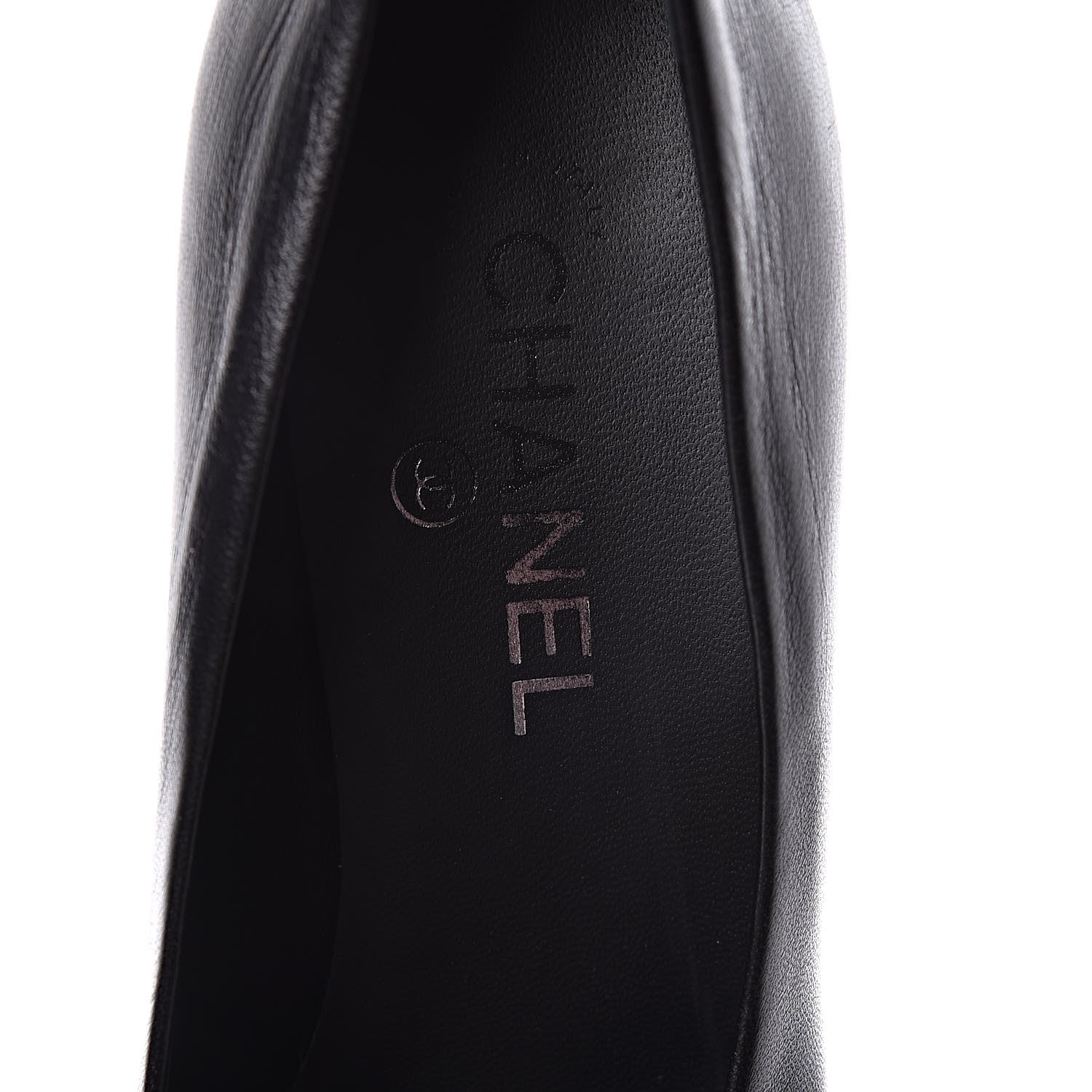 Chanel Lambskin CC Cap Toe Platform Chain Pumps 39 Black 9 of 14