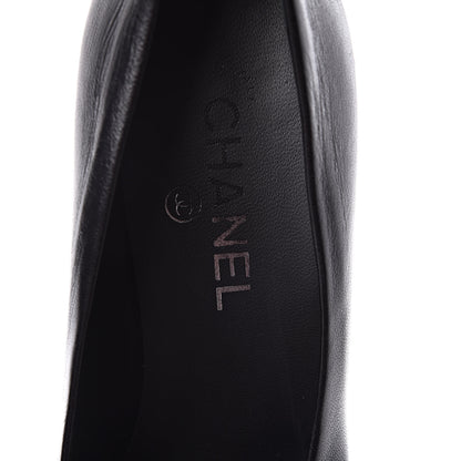 Chanel Lambskin CC Cap Toe Platform Chain Pumps 39 Black 9 of 14