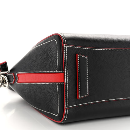 Givenchy Calfskin Bi-Color Topstitch Small Antigona Black Red 8 of 9