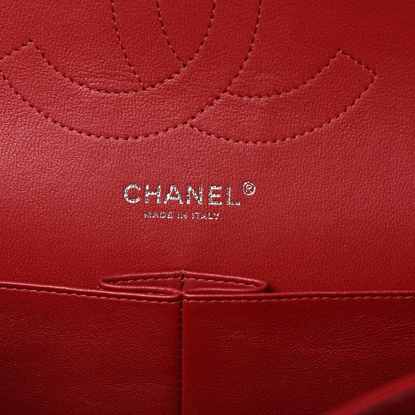 Caviar Quilted Jumbo Double Flap Red