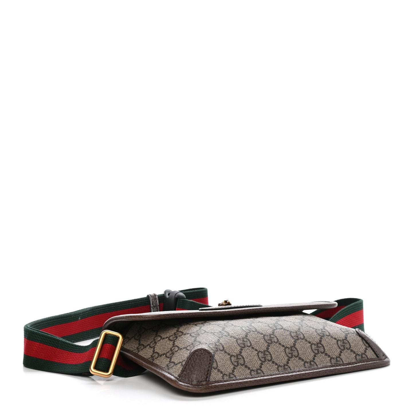 GG Supreme Monogram Neo Vintage Web Belt Bag Brown