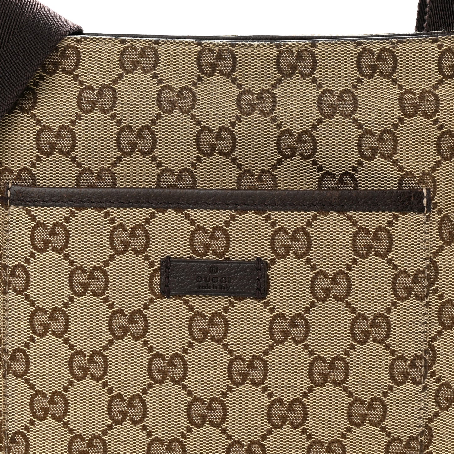 Monogram Flat Messenger Bag Dark Brown